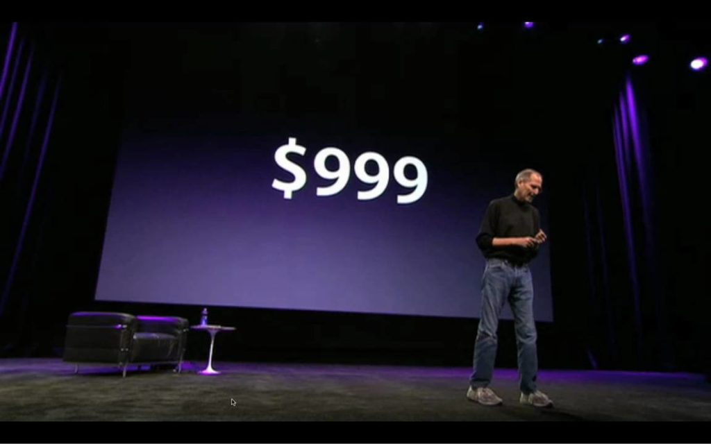 Pre-suasion door Apple - Steve Jobs laat je eerst aan een hoog bedrag denken